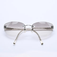 CHANEL シャネル リムレス サングラス アイウェア 4069 c.124/6I サイズ58□18 130 ココマーク シルバー クリア 美品 中古 4a003996