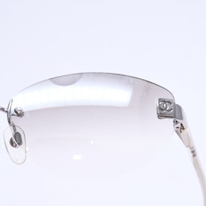 CHANEL シャネル リムレス サングラス アイウェア 4069 c.124/6I サイズ58□18 130 ココマーク シルバー クリア 美品 中古 4a003996