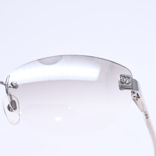 CHANEL シャネル リムレス サングラス アイウェア 4069 c.124/6I サイズ58□18 130 ココマーク シルバー クリア 美品 中古 4a003996