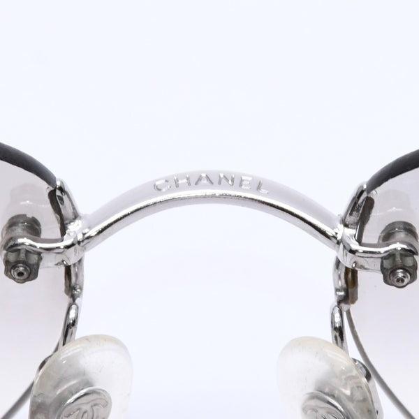 CHANEL シャネル リムレス サングラス アイウェア 4069 c.124/6I サイズ58□18 130 ココマーク シルバー クリア 美品 中古 4a003996