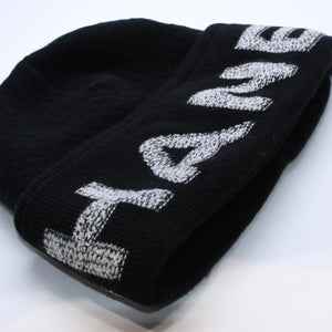 Like new CHANEL Beanie Knit Cap Free Size Black White Wool Cashmere A$AP Bari worn model Used 4a003579