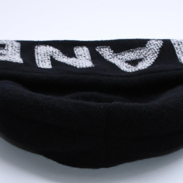 Like new CHANEL Beanie Knit Cap Free Size Black White Wool Cashmere A$AP Bari worn model Used 4a003579