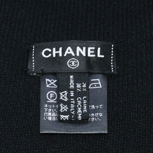 Like new CHANEL Beanie Knit Cap Free Size Black White Wool Cashmere A$AP Bari worn model Used 4a003579