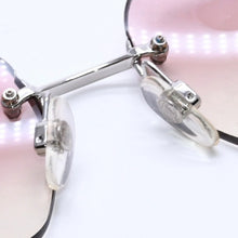 画像をギャラリービューアに読み込む, 極美品 CHANEL シャネル Sunglasses サングラス 4017-D ラインストーン ピンク シルバー 62◻︎17 120 中古 4a003999
