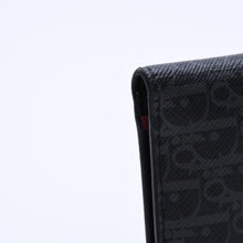 画像をギャラリービューアに読み込む, 極美品 DIOR HOMME ディオールオム カードケース パスケース 2つ折り ブラック グレー レザー 中古 4a003998
