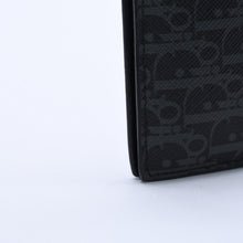 画像をギャラリービューアに読み込む, 極美品 DIOR HOMME ディオールオム カードケース パスケース 2つ折り ブラック グレー レザー 中古 4a003998