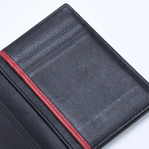 Very Good Condition DIOR HOMME Card Case Pass Case Bifold Black Gray Leather Used 4a003998
