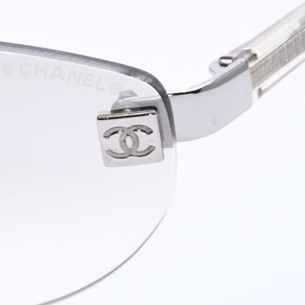 CHANEL シャネル リムレス サングラス アイウェア 4069 c.124/6I サイズ58□18 130 ココマーク シルバー クリア 美品 中古 4a003996