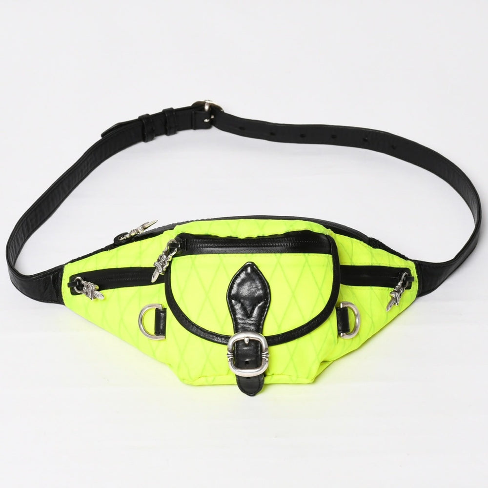 CHROME HEARTS クロムハーツ #1 SNAT PACK NYLON スナットパック ショルダーバッグ ダガー ガンスリンガー ライムグリーン 美品 中古 4a003997
