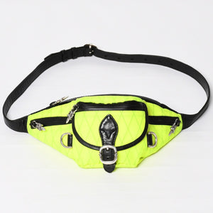 CHROME HEARTS クロムハーツ #1 SNAT PACK NYLON スナットパック ショルダーバッグ ダガー ガンスリンガー ライムグリーン 美品 中古 4a003997