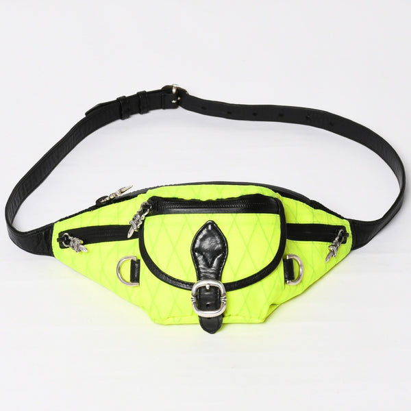 CHROME HEARTS クロムハーツ #1 SNAT PACK NYLON スナットパック ショルダーバッグ ダガー ガンスリンガー ライムグリーン 美品 中古 4a003997