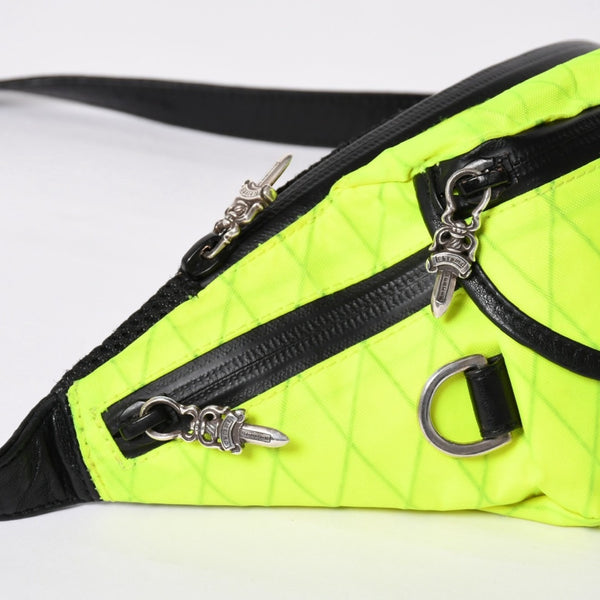 CHROME HEARTS クロムハーツ #1 SNAT PACK NYLON スナットパック ショルダーバッグ ダガー ガンスリンガー ライムグリーン 美品 中古 4a003997
