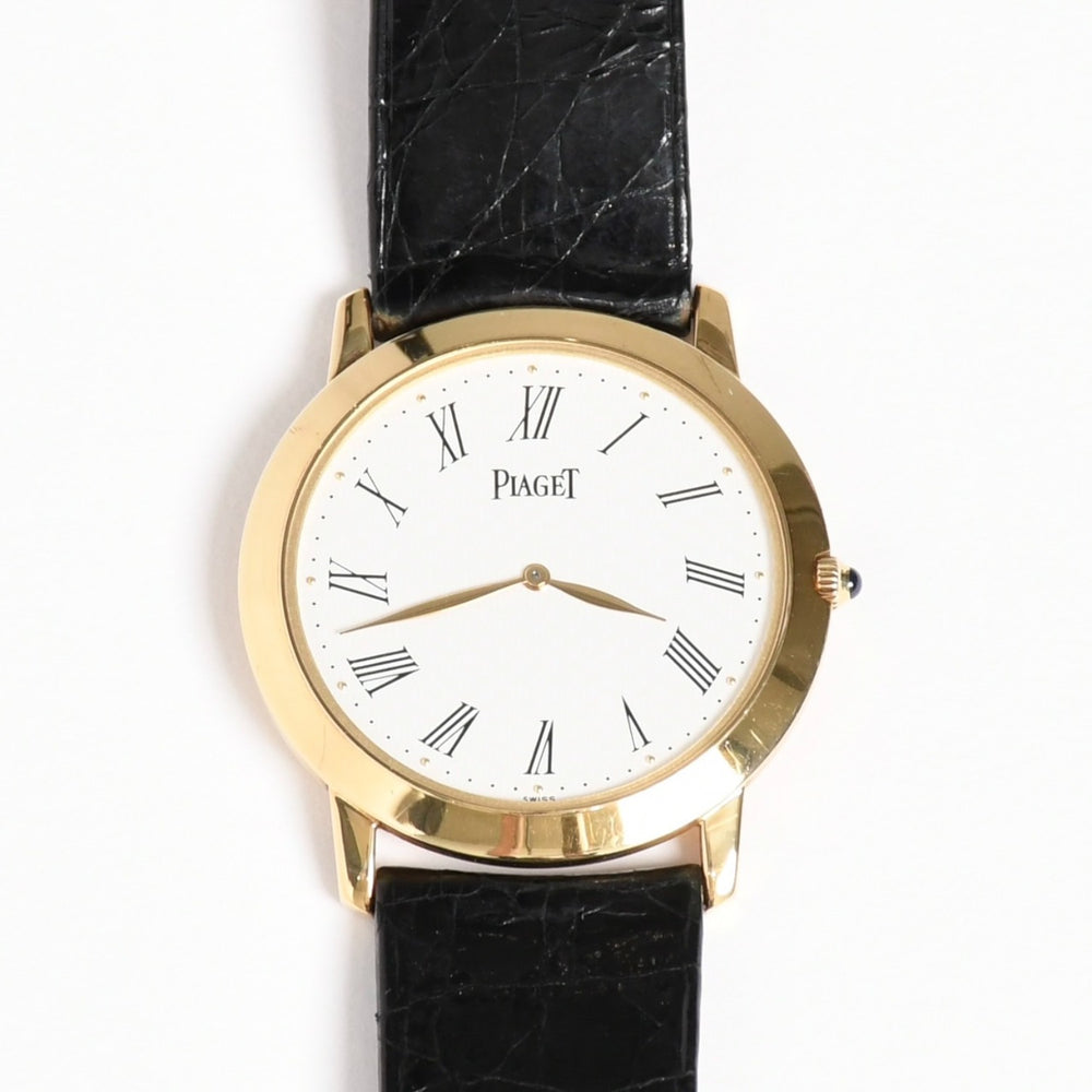 PIAGET ピアジェ PIAGET ピアジェ ALTIPLANO アルティプラノ 腕時計 9920 重量約33.87g 手巻き K18YG 750刻印 白文字盤 美品 中古 4a004002