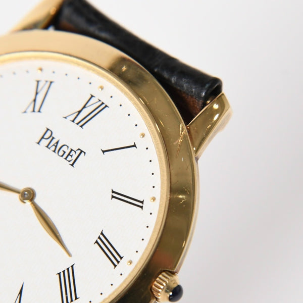 PIAGET ピアジェ PIAGET ピアジェ ALTIPLANO アルティプラノ 腕時計 9920 重量約33.87g 手巻き K18YG 750刻印 白文字盤 美品 中古 4a004002