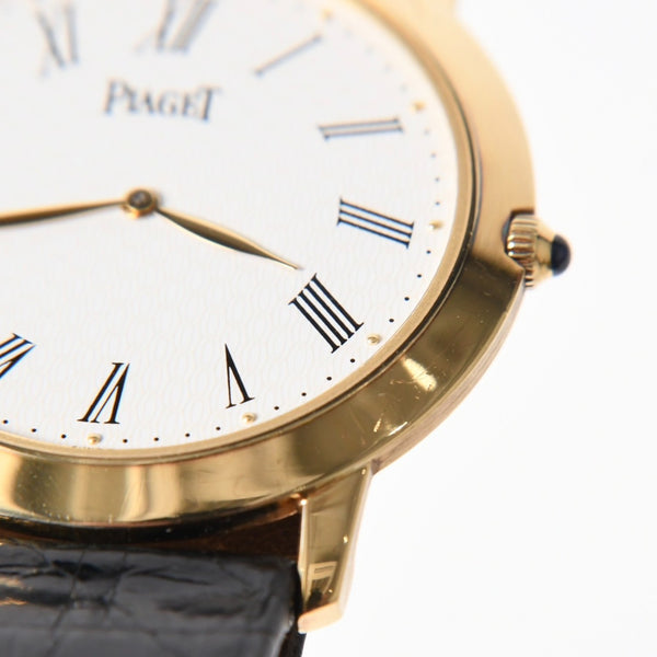 PIAGET ピアジェ PIAGET ピアジェ ALTIPLANO アルティプラノ 腕時計 9920 重量約33.87g 手巻き K18YG 750刻印 白文字盤 美品 中古 4a004002