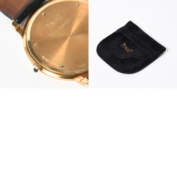 PIAGET ピアジェ PIAGET ピアジェ ALTIPLANO アルティプラノ 腕時計 9920 重量約33.87g 手巻き K18YG 750刻印 白文字盤 美品 中古 4a004002