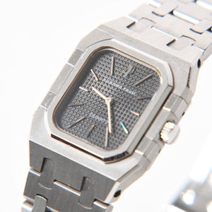 AUDEMARS PIGUET ROYAL OAK Watch 6010ST Quartz Square SS Black Dial Good Condition Used 4a004003