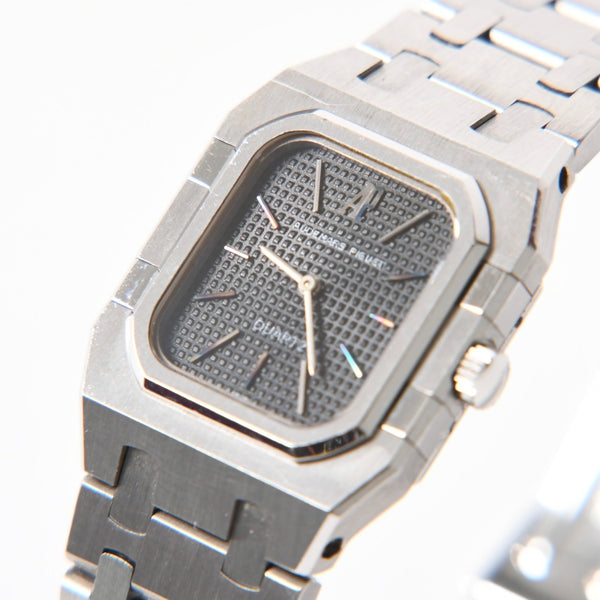AUDEMARS PIGUET ROYAL OAK Watch 6010ST Quartz Square SS Black Dial Good Condition Used 4a004003