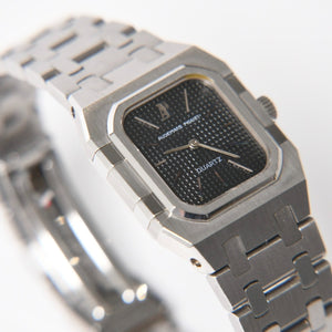 AUDEMARS PIGUET ROYAL OAK Watch 6010ST Quartz Square SS Black Dial Good Condition Used 4a004003
