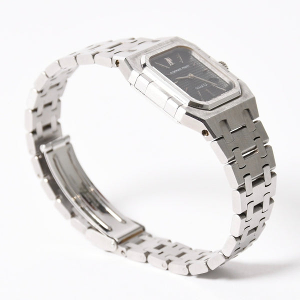 AUDEMARS PIGUET ROYAL OAK Watch 6010ST Quartz Square SS Black Dial Good Condition Used 4a004003