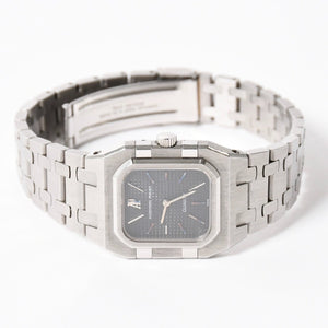 AUDEMARS PIGUET ROYAL OAK Watch 6010ST Quartz Square SS Black Dial Good Condition Used 4a004003