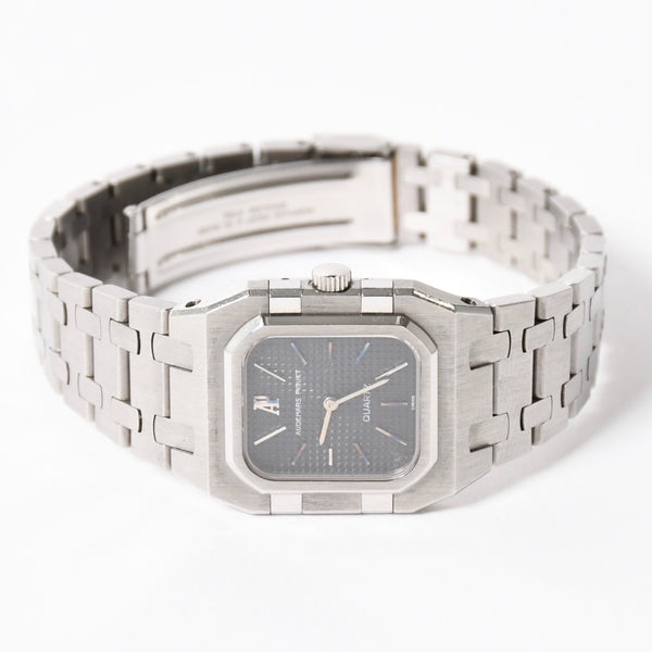 AUDEMARS PIGUET ROYAL OAK Watch 6010ST Quartz Square SS Black Dial Good Condition Used 4a004003