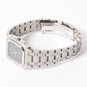AUDEMARS PIGUET ROYAL OAK Watch 6010ST Quartz Square SS Black Dial Good Condition Used 4a004003