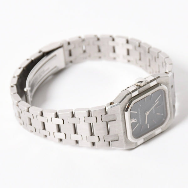 AUDEMARS PIGUET ROYAL OAK Watch 6010ST Quartz Square SS Black Dial Good Condition Used 4a004003