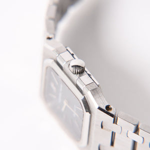 AUDEMARS PIGUET ROYAL OAK Watch 6010ST Quartz Square SS Black Dial Good Condition Used 4a004003