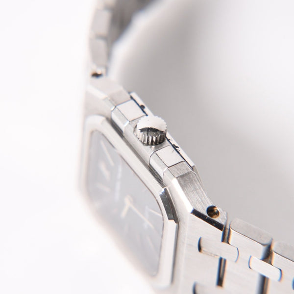 AUDEMARS PIGUET ROYAL OAK Watch 6010ST Quartz Square SS Black Dial Good Condition Used 4a004003