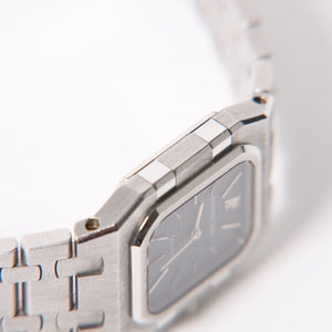 AUDEMARS PIGUET ROYAL OAK Watch 6010ST Quartz Square SS Black Dial Good Condition Used 4a004003