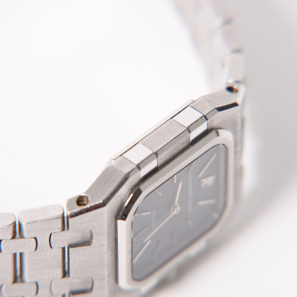AUDEMARS PIGUET ROYAL OAK Watch 6010ST Quartz Square SS Black Dial Good Condition Used 4a004003