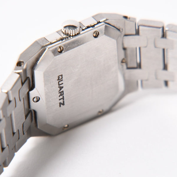 AUDEMARS PIGUET ROYAL OAK Watch 6010ST Quartz Square SS Black Dial Good Condition Used 4a004003