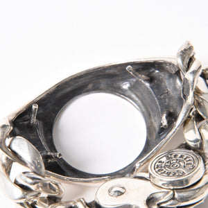 Very good condition CHROME HEARTS ROLEX Watch case Weight approx. 147.00g Classic link 7 links 1 clip Used 4a001802