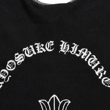 画像をギャラリービューアに読み込む, CHROME HEARTS クロムハーツ × 氷室京介 コラボレーションタンクトップ ノースリーブ 1998ツアー限定 CHクロス スクロールラベル Mサイズ ブラック 美品 中古 4a004007