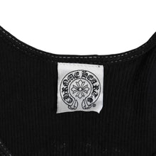 画像をギャラリービューアに読み込む, CHROME HEARTS クロムハーツ × 氷室京介 コラボレーションタンクトップ ノースリーブ 1998ツアー限定 CHクロス スクロールラベル Mサイズ ブラック 美品 中古 4a004007