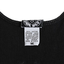 画像をギャラリービューアに読み込む, CHROME HEARTS クロムハーツ × 氷室京介 コラボレーションタンクトップ ノースリーブ 1998ツアー限定 CHクロス スクロールラベル Mサイズ ブラック 美品 中古 4a004007