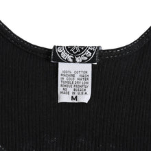 画像をギャラリービューアに読み込む, CHROME HEARTS クロムハーツ × 氷室京介 コラボレーションタンクトップ ノースリーブ 1998ツアー限定 CHクロス スクロールラベル Mサイズ ブラック 美品 中古 4a004007