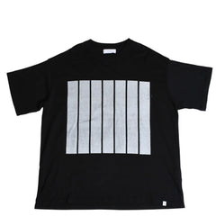 FACETASM 7 BARS TEE Short Sleeve T-shirt SR-TEE-U10 Cut and Sew Black Flag Black 5 Sizes Big Silhouette Slit Good Condition Used 4a003420