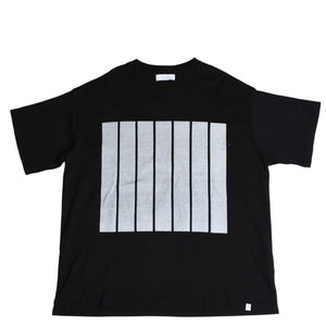 FACETASM 7 BARS TEE Short Sleeve T-shirt SR-TEE-U10 Cut and Sew Black Flag Black 5 Sizes Big Silhouette Slit Good Condition Used 4a003420