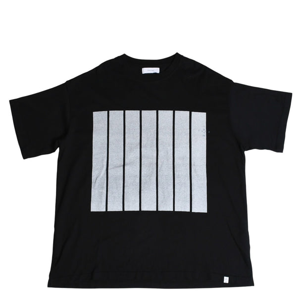 FACETASM 7 BARS TEE Short Sleeve T-shirt SR-TEE-U10 Cut and Sew Black Flag Black 5 Sizes Big Silhouette Slit Good Condition Used 4a003420