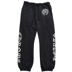 CHROME HEARTS Sweatpants Horseshoe Cotton Black White Size M Good Condition Used 4a003784