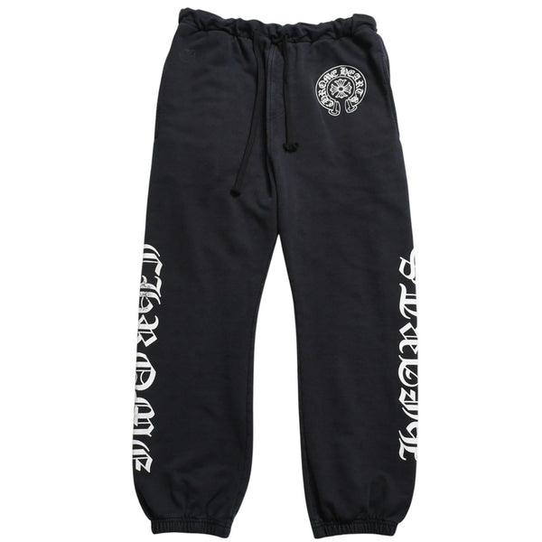 CHROME HEARTS Sweatpants Horseshoe Cotton Black White Size M Good Condition Used 4a003784