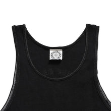 画像をギャラリービューアに読み込む, CHROME HEARTS クロムハーツ × 氷室京介 コラボレーションタンクトップ ノースリーブ 1998ツアー限定 CHクロス スクロールラベル Mサイズ ブラック 美品 中古 4a004007