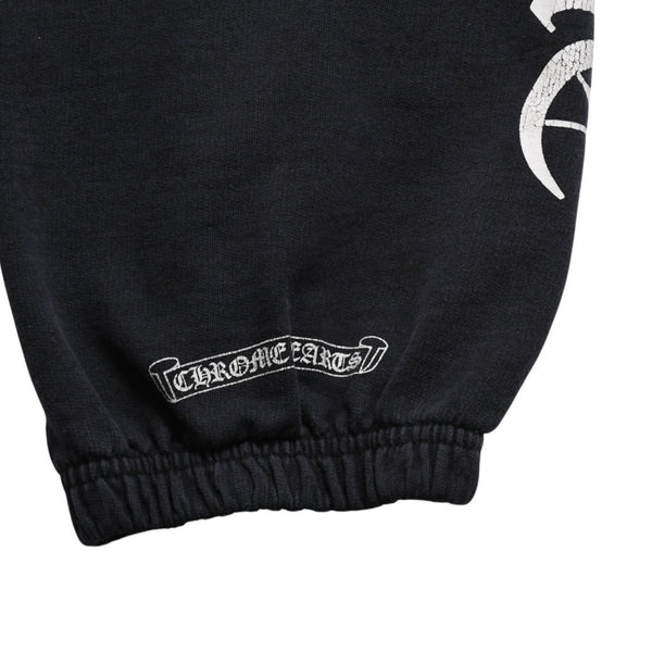 CHROME HEARTS Sweatpants Horseshoe Cotton Black White Size M Good Condition Used 4a003784