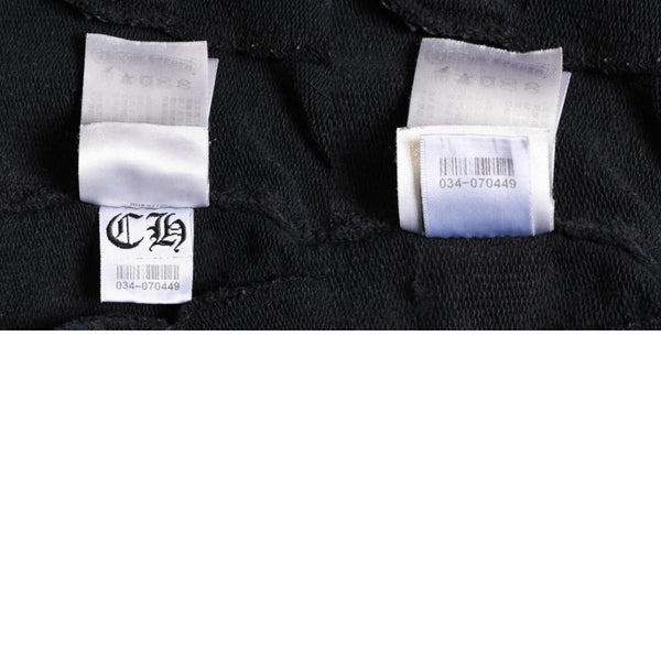 CHROME HEARTS Sweatpants Horseshoe Cotton Black White Size M Good Condition Used 4a003784