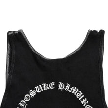 画像をギャラリービューアに読み込む, CHROME HEARTS クロムハーツ × 氷室京介 コラボレーションタンクトップ ノースリーブ 1998ツアー限定 CHクロス スクロールラベル Mサイズ ブラック 美品 中古 4a004007