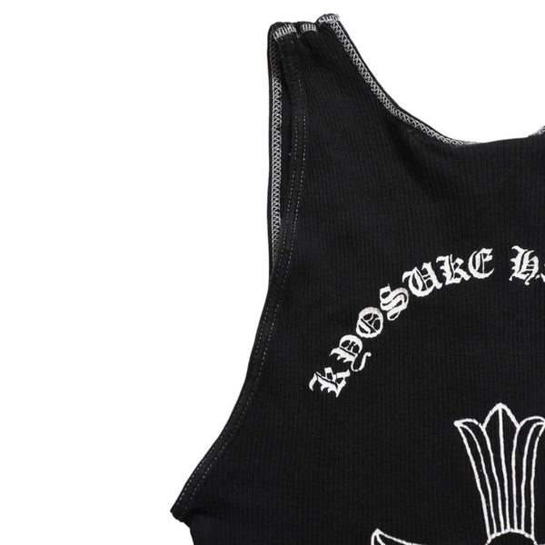 CHROME HEARTS CHROME HEARTS x Kyosuke Himuro Collaboration Tank Top Sleeveless 1998 Tour Limited CH Cross Scroll Label M Size Black Good Condition Used 4a004007