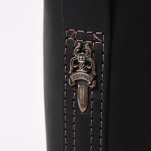 画像をギャラリービューアに読み込む, 新品同様 CHROME HEARTS クロムハーツ WESCO BOSS ガンスリンガー レザーエンジニアブーツ BK7700100 カウハイドレザー シルバー925 クロスボール ダガー スクロールラベル 8E(26.0) ブラック 中古 4a004017