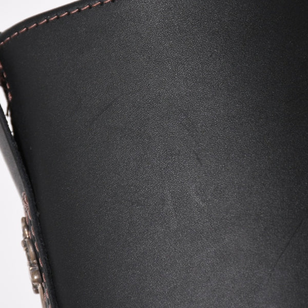 新品同様 CHROME HEARTS クロムハーツ WESCO BOSS ガンスリンガー レザーエンジニアブーツ BK7700100 カウハイドレザー シルバー925 8E(26.0) ブラック 中古 4a004017